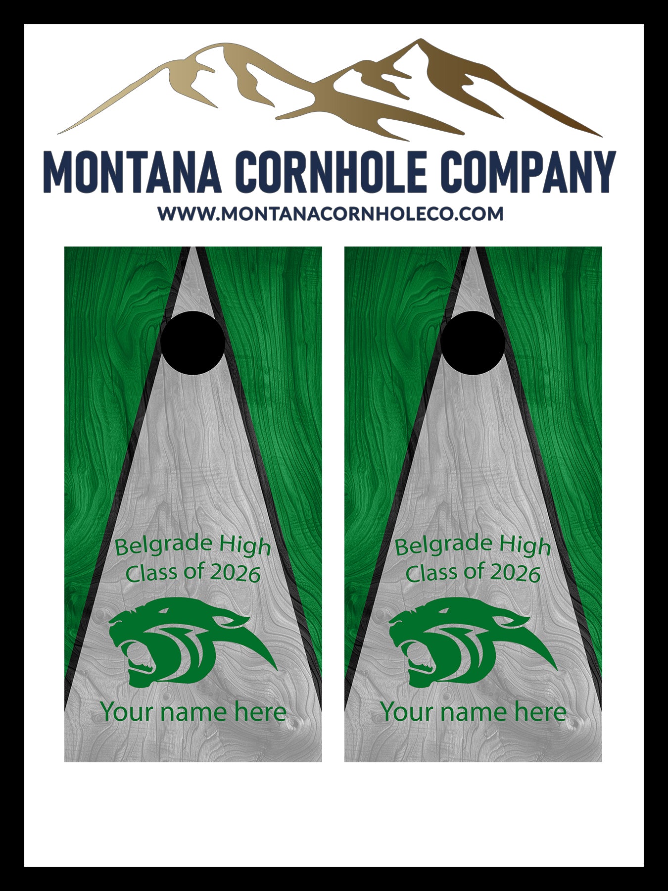 High School Class of 2026 Cornhole Boards