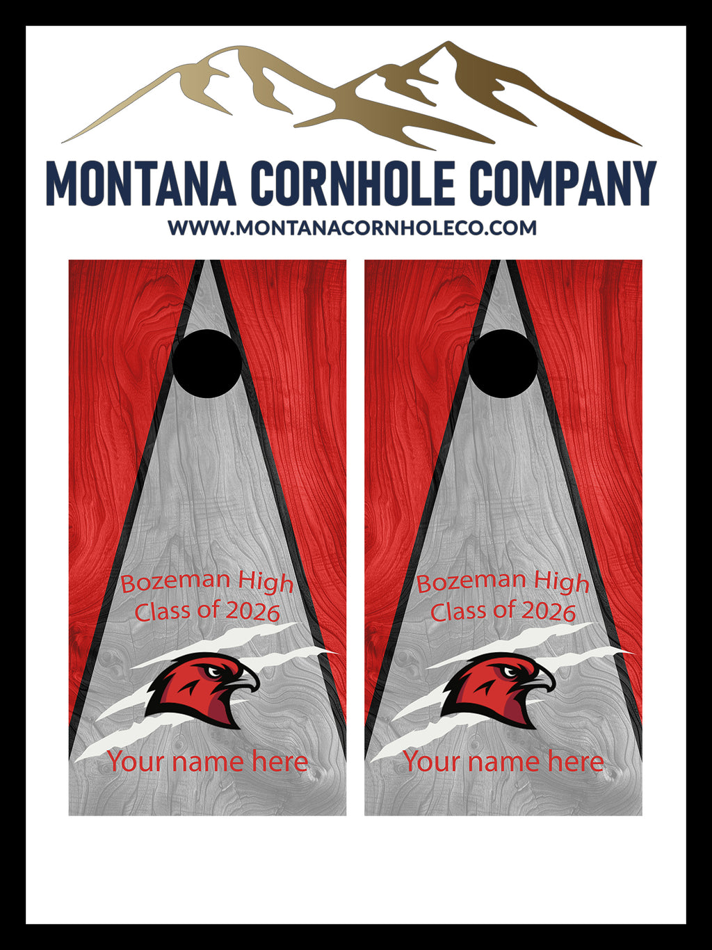 High School Class of 2026 Cornhole Boards