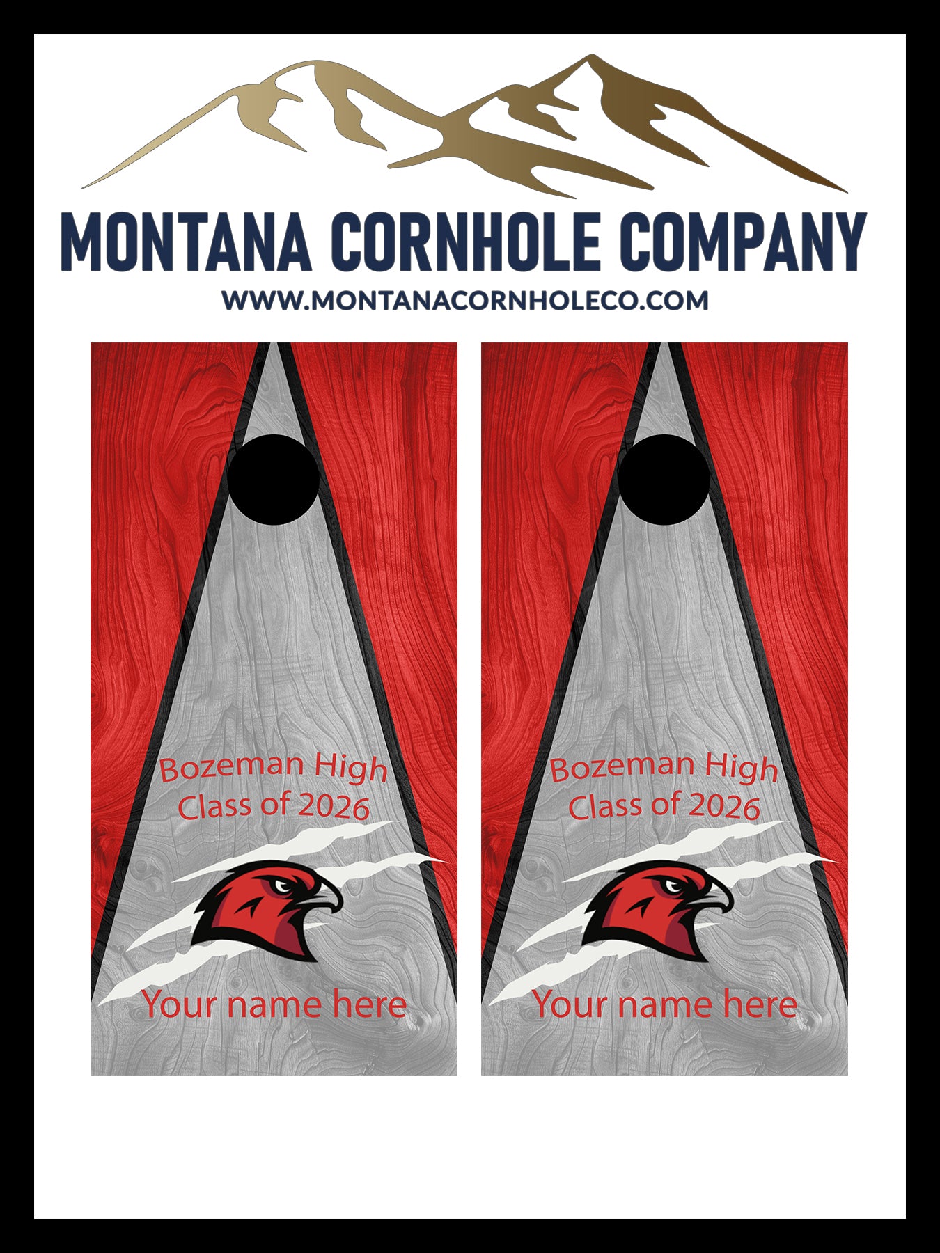 High School Class of 2026 Cornhole Boards