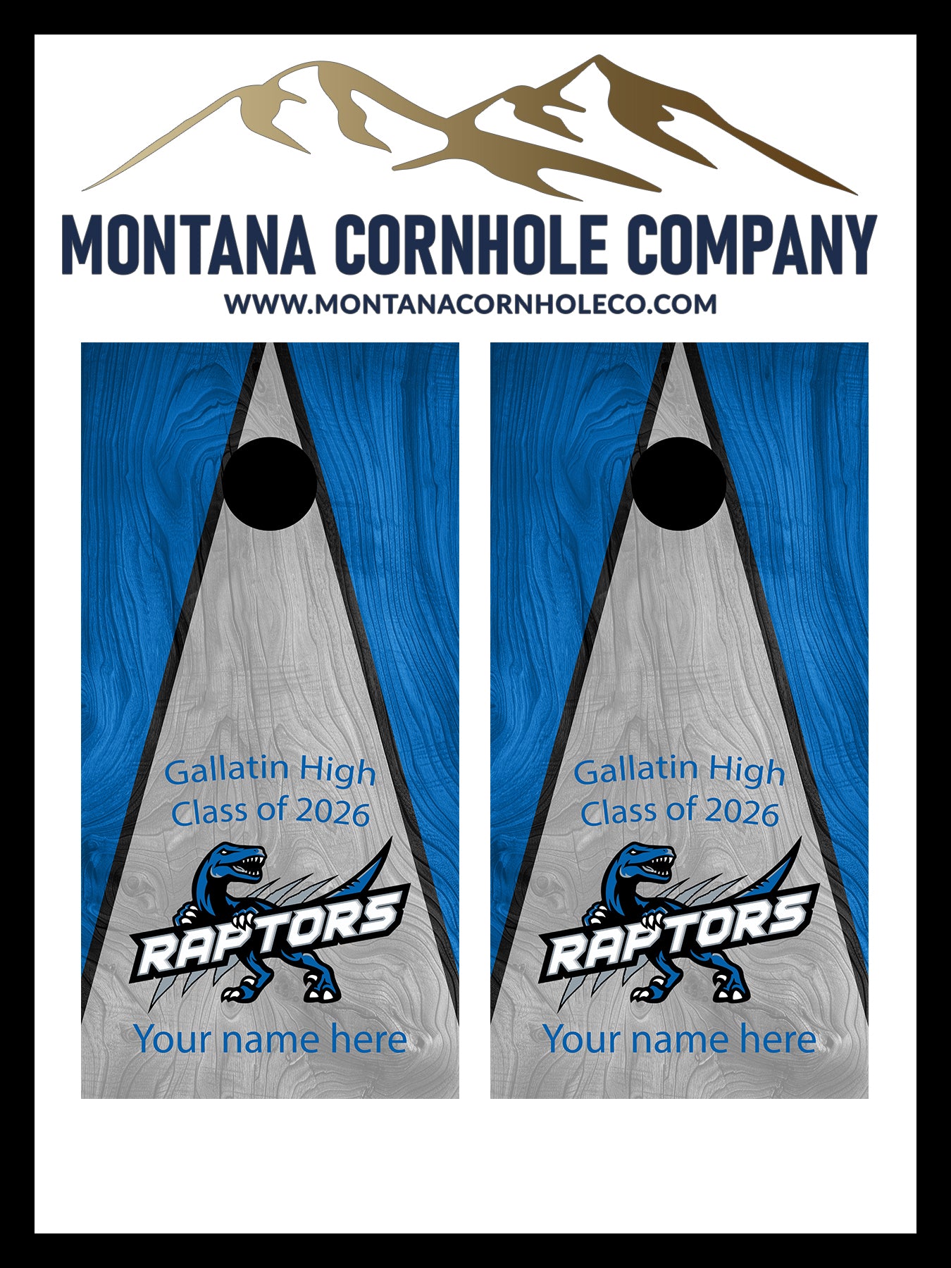 High School Class of 2026 Cornhole Boards